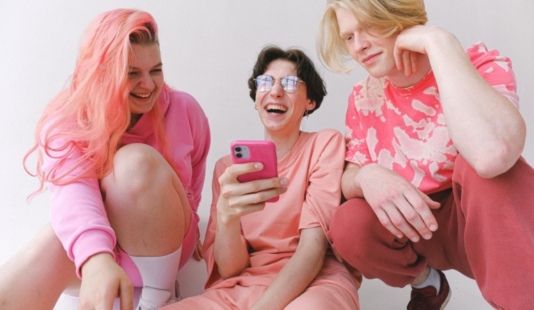 Friends in Pink Clothes